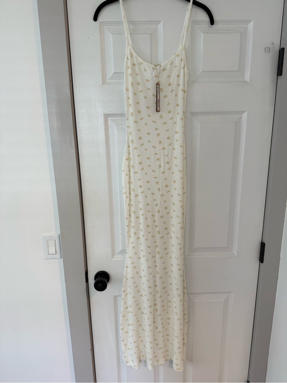 NWT SKIMS Soft Lounge Long Slip Dress Marble Garden Print M